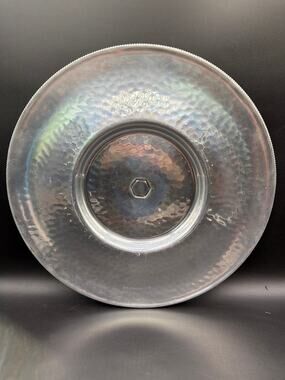 Vintage Buenilum Hammered Aluminum Lazy Susan Round MCM Serving Platter Spain